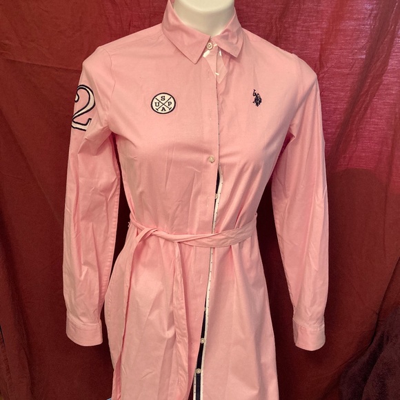 LAST CHANCE! American Polo Association Long-Sleeve Shirt Dress - Picture 2 of 8